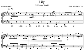 Alan Walker Lily Piano Sheets Alan Walker Piano Sheet Music Piano Notes Songs