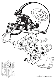 Green Bay Packers Patrick And Spongebob Playing Football Coloring Pages Bear Coloring Pages Cool Coloring Pages
