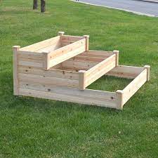 This classic wooden planter is designed to hold upward of 400 lbs, which should be more than enough for wet soil and plants. Outdoor Wooden Raised Garden Vegetable Planters Three Tier Design Buy Tiered Garden Bed Raised Garden Planters Raised Cedar Wood Planters Product On Alibaba Com