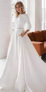 33 Cute Modest Wedding Dresses To Inspire Wedding Dress Trends Modest Wedding Dresses Modest Wedding Gowns