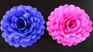 How To Make Easy And Simple Paper Flower Diy Paper Crafts Youtube