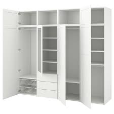 Platsa White Sannidal Ridabu Wardrobe With 7 Doors 3 Drawers Ikea Systeme De Rangement Ikea Armoire Ikea Placard De Dressing