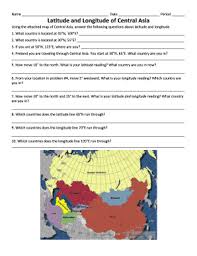 Get an introduction to latitude and longitude lines in this social studies worksheet. Latitude And Longitude Of Central Asia Fill Online Printable Fillable Blank Pdffiller