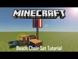 This time, i am focusing on chairs, stools, sofas. Minecraft Tutorial Beach Chair Set Youtube