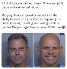 Even if paroled, the brothers will still face lifelong restrictions as  felons : r/MenendezBrothers