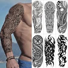 6Pcs Large Arm Sleeve Tattoo Totem Waterproof Temporary Tattoo Sticker  Women Men | eBay