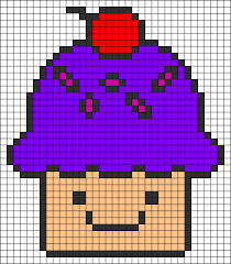 Alpha Friendship Bracelet Pattern 3139 Added By Nanii98 Kawaii Kawai Cupcake Cherry Kawaii Perles A Repasser