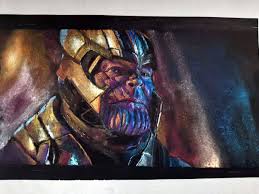 What should i use to sign the painting? Artstation Thanos Pastel Art Bharat Raman