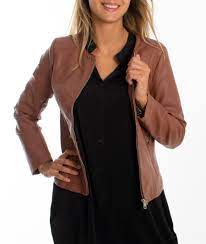 Veste Courte Simili Cuir Noir Ou Marron Vestes Carnaby