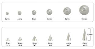 Body Jewelry Color Chart Bead Sizes And Sizes Chart