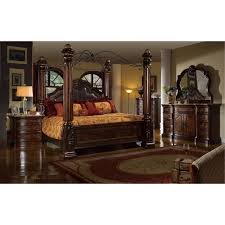 Shop california king canopy beds from ashley furniture homestore. Rich Brown Solid Hardwood Cal King Canopy Bedroom Set 4pc Classic Mcferran B6005 Walmart Com Walmart Com
