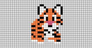 Tiger Pixel Art Pixel Art Cross Stitch Patterns Counted Cross Stitch Patterns
