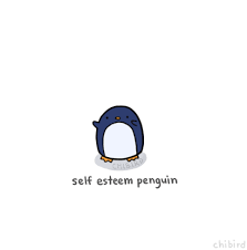 Self Esteem Penguin Gif Chibird Cute Quotes Penguins