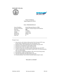 Soal smk pemasaran guru ilmu sosial. Contoh Soal Un Smk