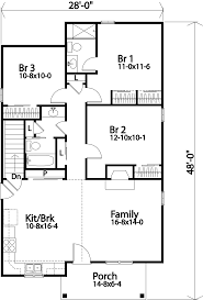 And because these narrow lot house plans are designed from the beginning to capitalize on a narrow configuration, the builder will find the widest variety of available plans that give the buyer a desirable layout that fits land overlooked by earlier developers. House Plan 45179 One Story Style With 1149 Sq Ft 3 Bed 2 Bath