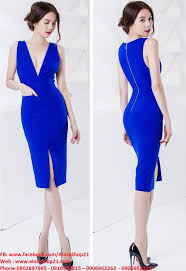 Đầm body sát nách xẻ ngực và xẻ trước sành điệu thời trang - DN136 -  AloraShop21