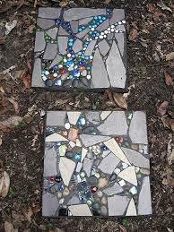 Two New Stepping Stones Mosaic Garden Mosaic Diy Diy Mosaic Garden