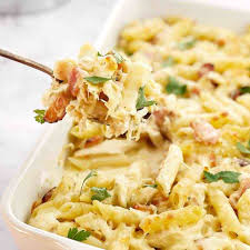 Stir in the cream, season with a little nutmeg and let the sauce thicken a bit. Easy Creamy Chicken Pasta Bake Chef Not Required