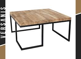 Most home improvement stores have it, but with the four edges bent, the wood top can be cut to a size that better fits the bended top. A Metal Table With A Wooden Top Loft Coffee Tables Versanis
