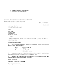 Surat pemberitahuan adalah sebuah surat yang berisi informasi dan memiliki kegunaan untuk menyampaikan informasi tersebut dari si penulis ke si sholawat serta salam selalu tercurah pada nabi muhammad saw. Contoh Surat Rasmi Kepada Yang Berkenaan The Rules Tanda Kampar