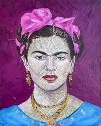 Hello Frida lovers, this is a mixed media piece I did a couple of years  ago. I hope you like her.
