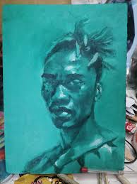 Sharing self portrait oil painting