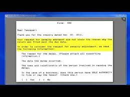 If you feel that such is undeserved, or if you feel that it would unfairly affect you, then you can ask for it to be waived. How Not To Write A Letter To The Irs Requesting Abatement For Form 990 Late Filing Penalties Youtube