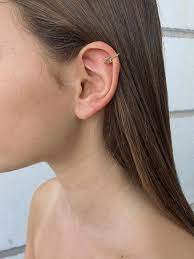 Fake Helix Piercing Gold Helix Hoop Helix Ring Tragus Hoop Etsy Ear Cuff Gold Ear Cuff Cartilage Earrings Hoop