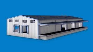The steel structure is prefabricated at a manufacturing facility. Astron Steel Buildings Astron