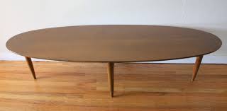 Mid century 1950s pair of mahogany mersman side tables with shelves marked 7143. Mid Century Modern Surfboard Coffee Table By Mersman Picked Vintage