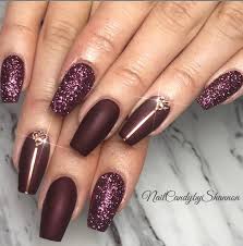 46 Elegant Acrylic Ombre Burgundy Coffin Nails Design For Short And Long Nails Burgundy Nails Coffin Nails Designs Burgundy Nail Art