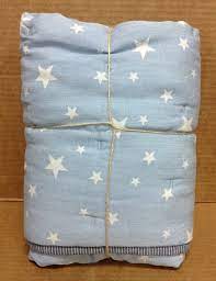 Pottery Barn Kids Tencel Aiden Star bed pillow Sham Standard 26x20 Blue  White 