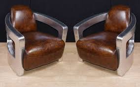 Pair Aviator Art Deco Club Chairs Chrome Leather Arm Artdeco Club Chairs Deco Chairs Art Chair