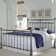 Victorian vintage style platform metal bed frame foundation headboard footboard heavy duty steel slabs queen size silver/gray textured charcoal finish (gray silver, queen) 4.5 out of 5 stars 3,105 $129.77 $ 129. Kensington Metal Headboard Footboard With Stately Posts And Detailed Castings Finish Vintage Silver Size King Walmart Com Walmart Com