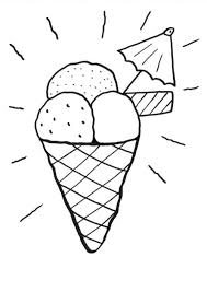 Sommer Eiswaffel Ausmalen Zum Ausmalen Ausmalen Ausmalbild Kunst Grundschule