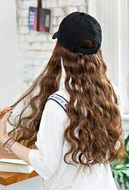 Baseball Cap Hat Wig Long Wavy Curly Synthetic Hair Hairpiece Wigs Women Fashion Hair Pieces Synthetic Hair Hair