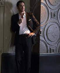 Lucifer Tom Ellis Morningstar Black Suit Leather Jacket Black