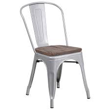 Shop for wooden white chairs online at target. Bistro Metal Chair With Wood Seat Restaurant Furnature Warehouse