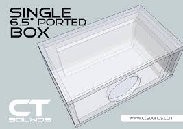 Single 6 5 Inch Ported Subwoofer Box Design Subwoofer Box Design Speaker Box Design Box Design