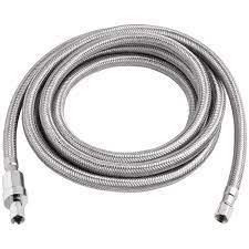 Pex ice maker supply line (85) model# 98259. Burst Protect 1 4 In X 1 4 In X 120 In Ss Icemaker Connector 7253 120 14 2 Bp The Home Depot