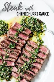 Tender Juicy Steaks With Chimichurri Sauce So Easy And Healthy And Yum Steak Grill Chi Steak With Chimichurri Sauce Sauce Recipes Chimichurri Sauce Recipe