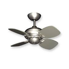 Most small room ceiling fans mount flush or. Tiny 26 Inch Size The Gulf Coast Mini Breeze Small Ceiling Fan Satin Steel Finish