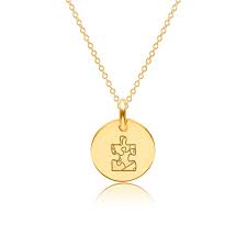 Puzzle ring , in sterling silver 14k gold plated. 14k Gold Autism Puzzle Piece Tiny Tags