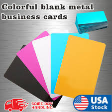 Business cards └ office supplies & stationery └ office equipment & supplies └ business, office & industrial all categories antiques art baby books, comics & magazines business. Metal Business Cards Blanks Laser Mark Engraveable Aluminum Alloy 100pcs Greeting Cards Invitations Home Garden Worldenergy Ae