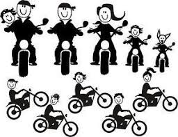 Motorcycle Trike Or Dirt Bike Stick Figure Family Rear Car Window Decal On Popscreen Stick Figure Family Stick Figure Drawing Stick Figures