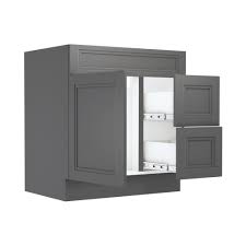 Base cabinet for sink + 2 doors 36x24x30 . Magick Woods Elements Stratton 30 W X 21 D Gray Bathroom Vanity Cabinet At Menards