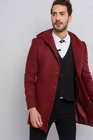 Bordo Erkek Kaban Modeli