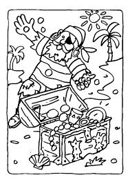 Coloriage de rapaces (3 pages de coloriages). Coloriage Tresor De Pirate