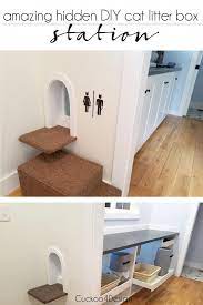 Love This Cat Door And The Enclosure Might Be Overkill With The Cabinet And Fans Etc But Some Of The Ideas Cat Door Diy Diy Litter Box Litter Box Furniture