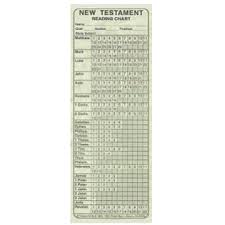 New Testament Reading Chart Bookmark